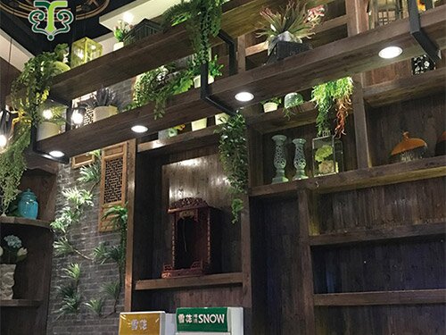 顺德市味发现餐厅仿真植物设计及安装工程案例